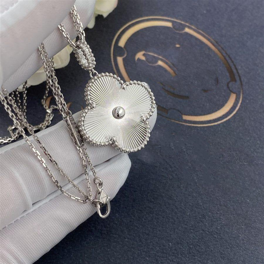 [Amore]CLOVER 25MM SILVER BIG CLOVER NECKLACE