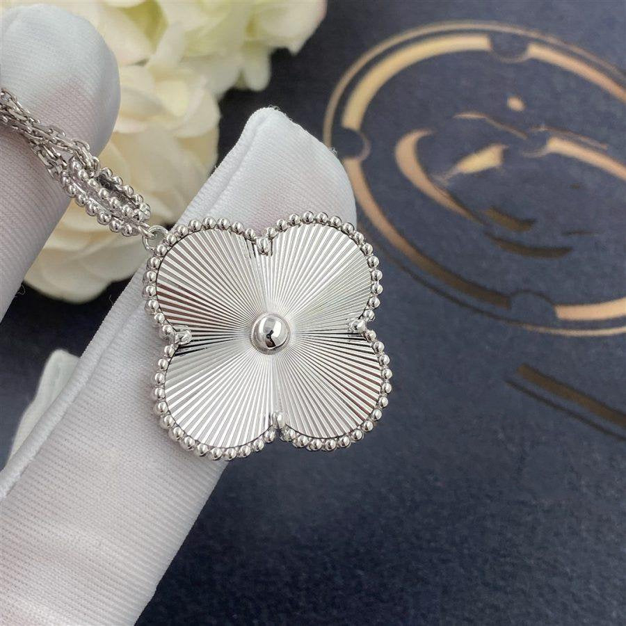 [Amore]CLOVER 25MM SILVER BIG CLOVER NECKLACE