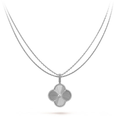 [Amore]CLOVER 25MM SILVER BIG CLOVER NECKLACE