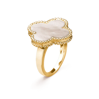 [Amore]CLOVER WHITE MOP RING