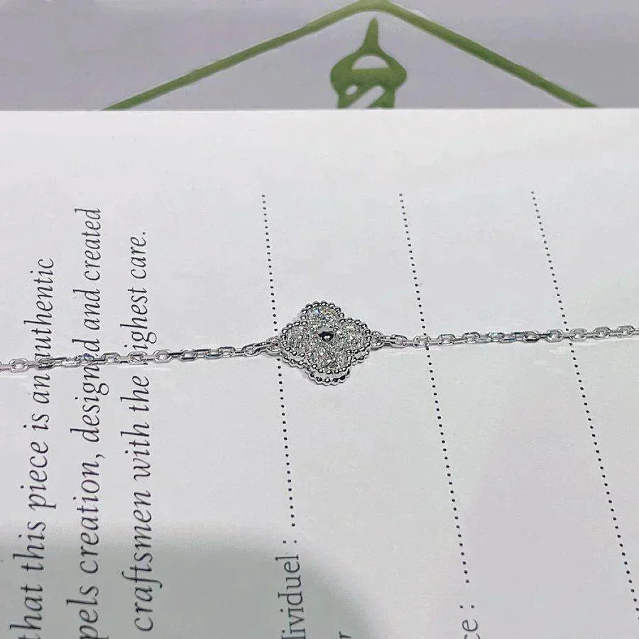 [Amore]CLOVER  SINGLE FLOWER BRACELET SILVER