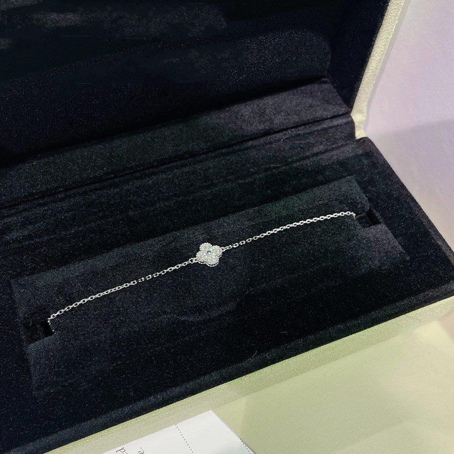 [Amore]CLOVER  SINGLE FLOWER BRACELET SILVER