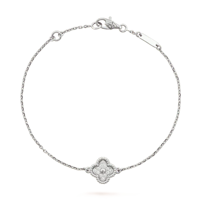 [Amore]CLOVER  SINGLE FLOWER BRACELET SILVER