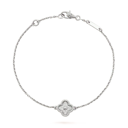[Amore]CLOVER  SINGLE FLOWER BRACELET SILVER