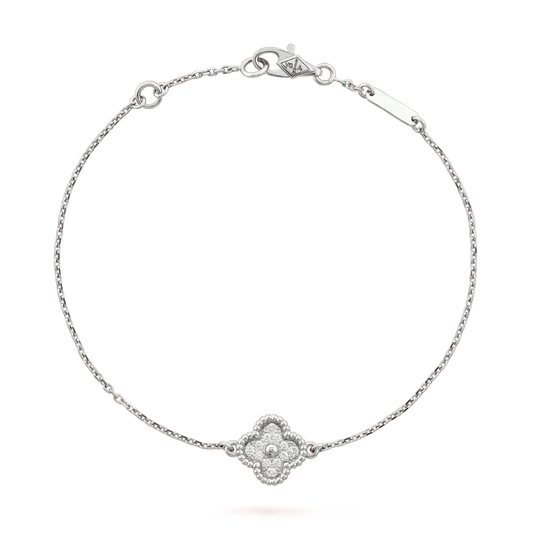 [Amore]CLOVER  SINGLE FLOWER BRACELET SILVER