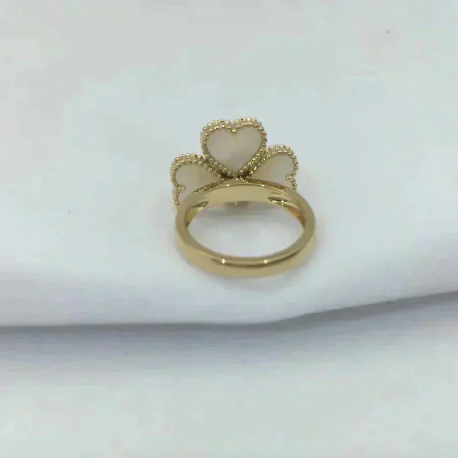 [Amore]SWEET CLOVER WHITE MOP RING