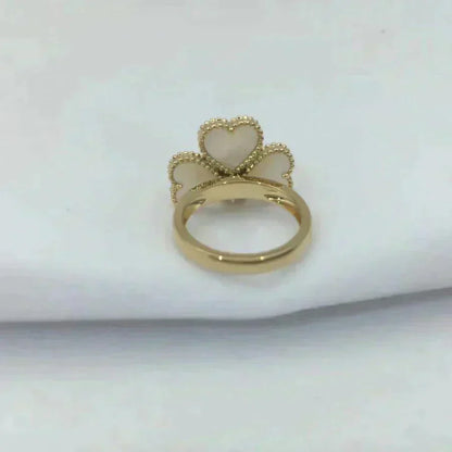 [Amore]SWEET CLOVER WHITE MOP RING
