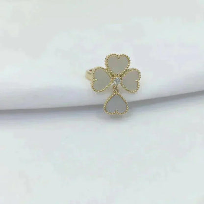 [Amore]SWEET CLOVER WHITE MOP RING