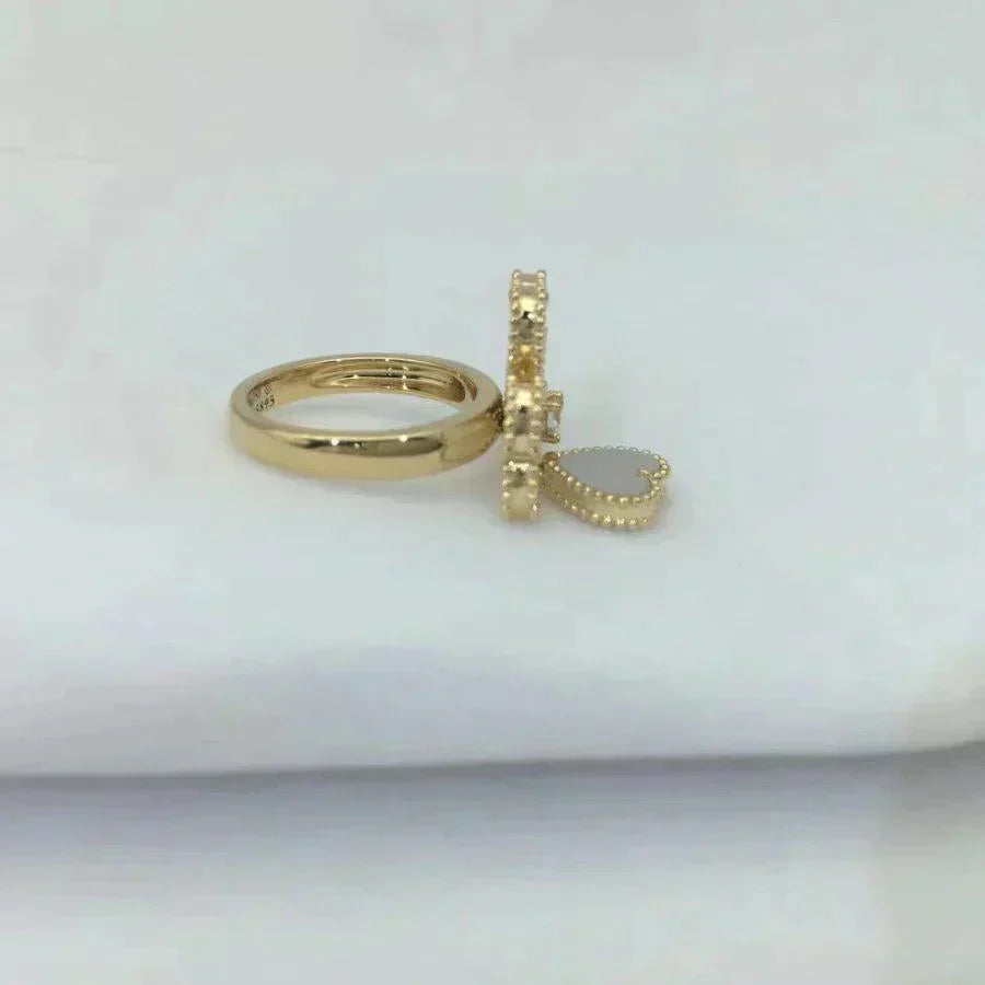 [Amore]SWEET CLOVER WHITE MOP RING