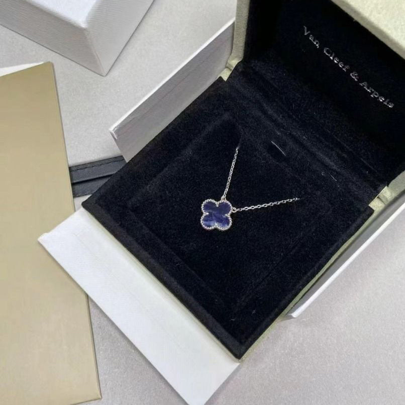 [Amore]CLOVER 15MM PIETERSITE NECKLACE SILVER