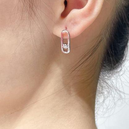 [Amore]MOVE UNO SMALL 1 DIAMOND EARRINGS