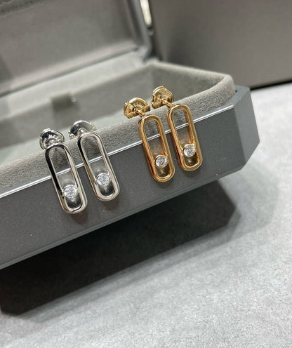 [Amore]MOVE UNO SMALL 1 DIAMOND EARRINGS