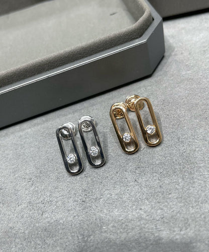 [Amore]MOVE UNO SMALL 1 DIAMOND EARRINGS