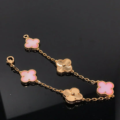 [Amore] CLOVER 5 MOTIFS  PINK MOP BRACELET COLLECTION