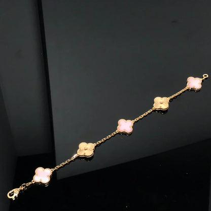 [Amore] CLOVER 5 MOTIFS  PINK MOP BRACELET COLLECTION
