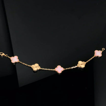 [Amore] CLOVER 5 MOTIFS  PINK MOP BRACELET COLLECTION