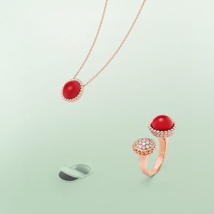 [Amore]PERLEE COULEURS DIAMOND ROSE GOLD BETWEEN THE FINGER RING