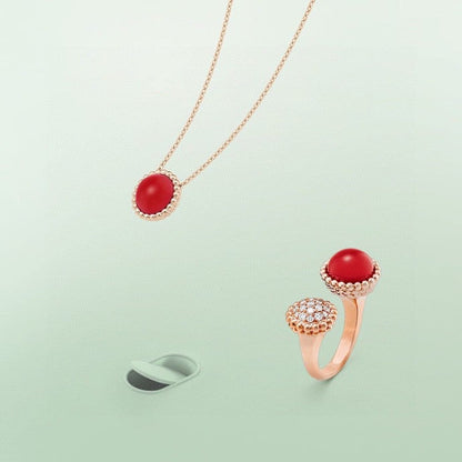 [Amore]PERLEE COULEURS DIAMOND ROSE GOLD BETWEEN THE FINGER RING