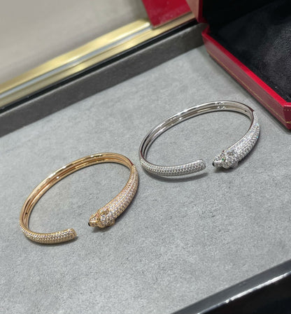 [Amore]PANTHERE FULL DIAMOND OPEN BRACELET