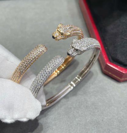 [Amore]PANTHERE FULL DIAMOND OPEN BRACELET