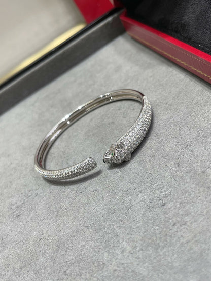 [Amore]PANTHERE FULL DIAMOND OPEN BRACELET