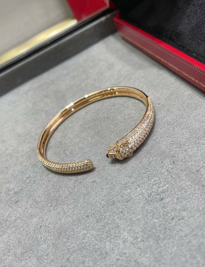 [Amore]PANTHERE FULL DIAMOND OPEN BRACELET