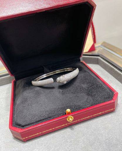 [Amore]PANTHERE FULL DIAMOND OPEN BRACELET