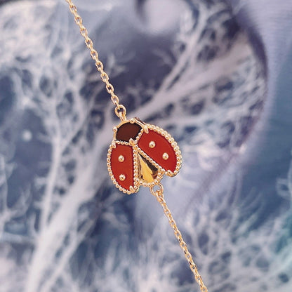 [Amore]LUCKY SPRING 1 MOTIF PINK GOLD BRACELET