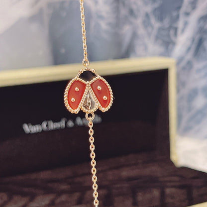 [Amore]LUCKY SPRING 1 MOTIF PINK GOLD BRACELET