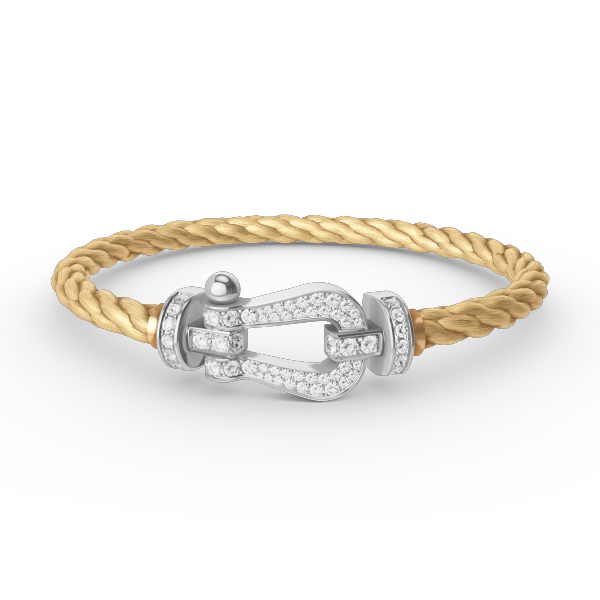 [Amore]FORCE LARGE HORSESHOE FULL DIAMOND BRACELET SILVER