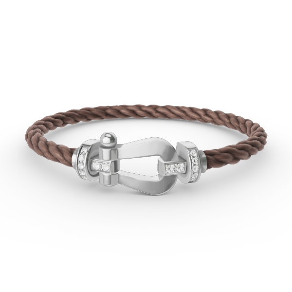 [Amore]FORCE LARGE HORSESHOE HALF DIAMOND BRACELET SILVER