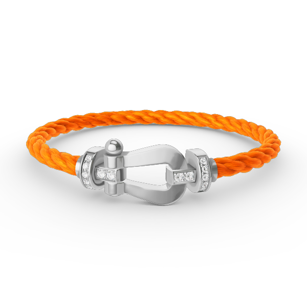 [Amore]FORCE LARGE HORSESHOE HALF DIAMOND BRACELET SILVER
