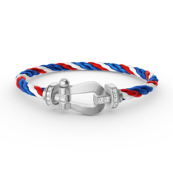 [Amore]FORCE LARGE HORSESHOE HALF DIAMOND BRACELET SILVER