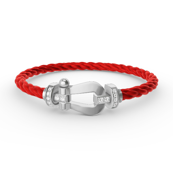 [Amore]FORCE LARGE HORSESHOE HALF DIAMOND BRACELET SILVER