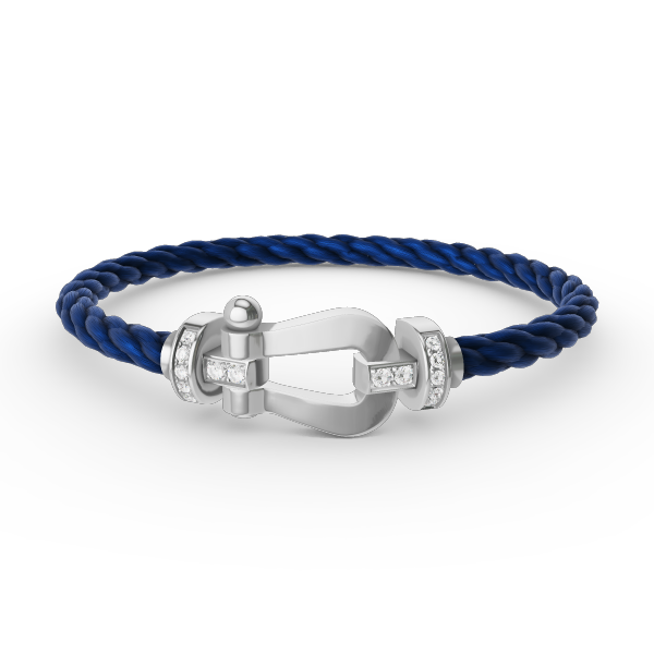 [Amore]FORCE LARGE HORSESHOE HALF DIAMOND BRACELET SILVER