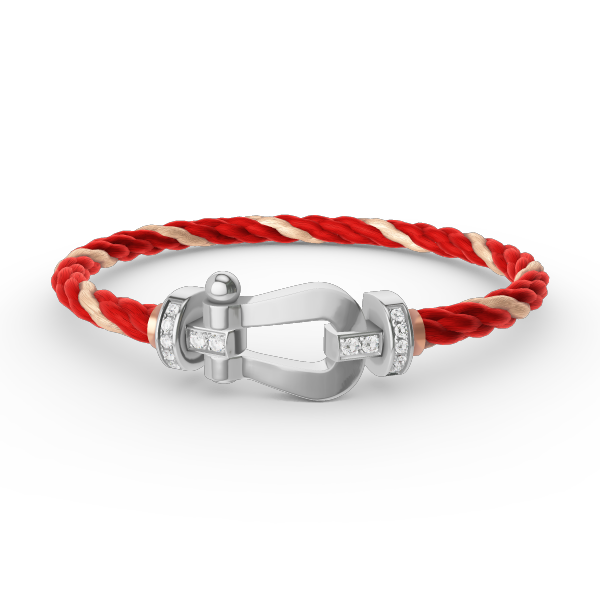[Amore]FORCE LARGE HORSESHOE HALF DIAMOND BRACELET SILVER