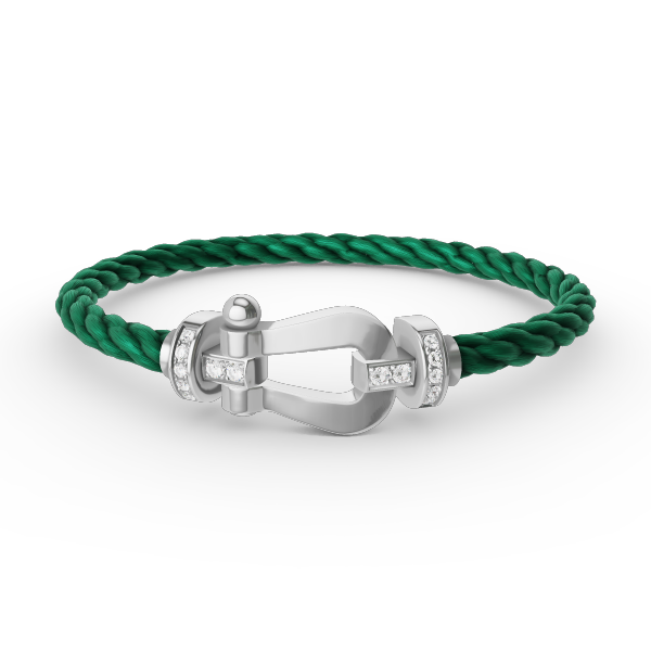 [Amore]FORCE LARGE HORSESHOE HALF DIAMOND BRACELET SILVER