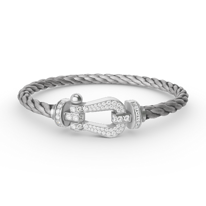 [Amore]FORCE LARGE HORSESHOE FULL DIAMOND BRACELET SILVER