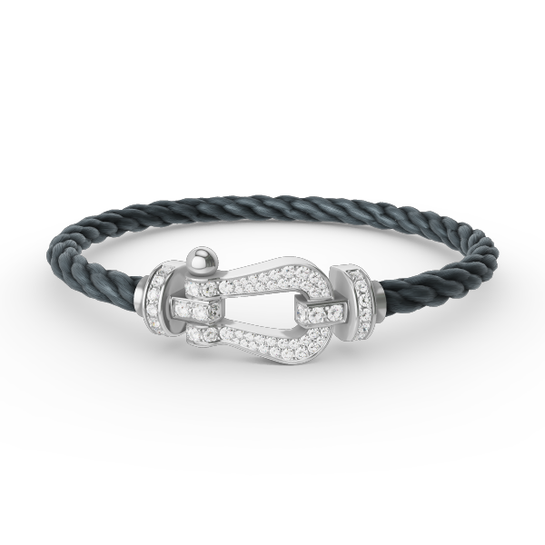 [Amore]FORCE LARGE HORSESHOE FULL DIAMOND BRACELET SILVER