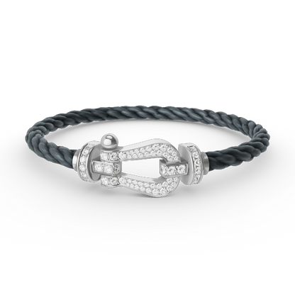 [Amore]FORCE LARGE HORSESHOE FULL DIAMOND BRACELET SILVER