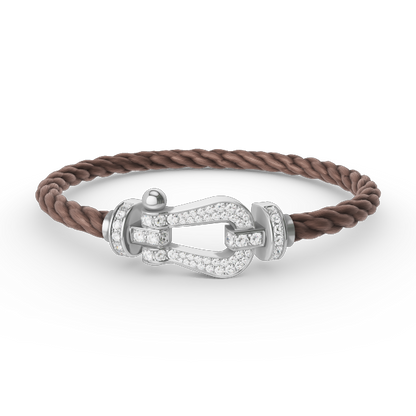 [Amore]FORCE LARGE HORSESHOE FULL DIAMOND BRACELET SILVER