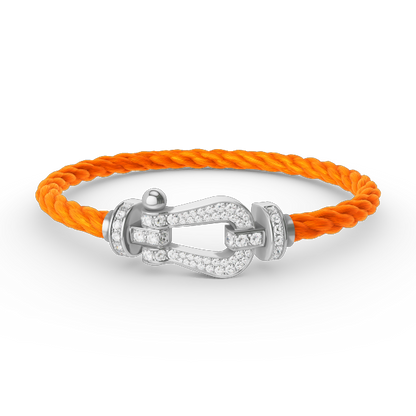 [Amore]FORCE LARGE HORSESHOE FULL DIAMOND BRACELET SILVER
