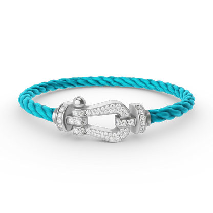 [Amore]FORCE LARGE HORSESHOE FULL DIAMOND BRACELET SILVER