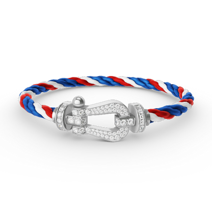 [Amore]FORCE LARGE HORSESHOE FULL DIAMOND BRACELET SILVER