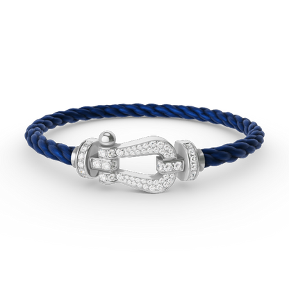[Amore]FORCE LARGE HORSESHOE FULL DIAMOND BRACELET SILVER