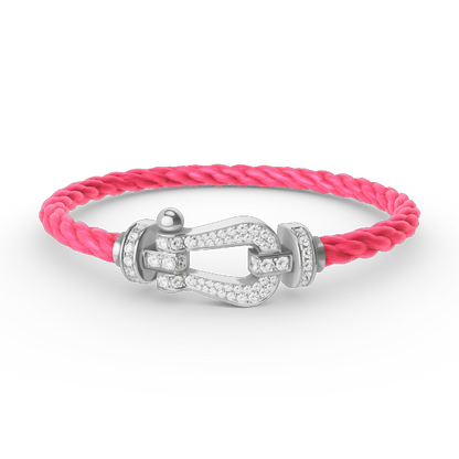 [Amore]FORCE LARGE HORSESHOE FULL DIAMOND BRACELET SILVER