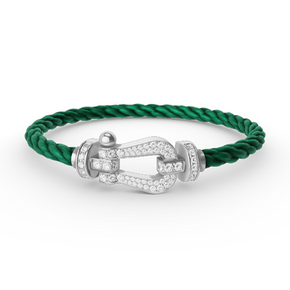 [Amore]FORCE LARGE HORSESHOE FULL DIAMOND BRACELET SILVER