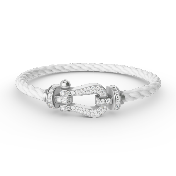 [Amore]FORCE LARGE HORSESHOE FULL DIAMOND BRACELET SILVER