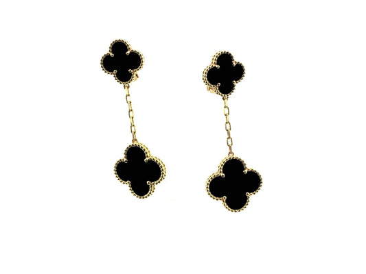 [Amore]CLOVER 2 MOTIFS  EARRINGS (MULTIPLE CHOICESC
