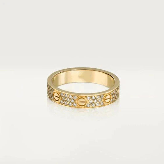 [Amore]LOVE RING 3.6MM DIAMOND PAVED